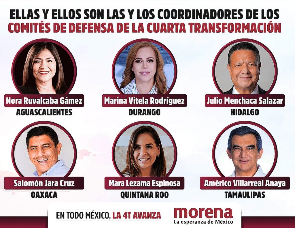 LANZA MORENA SUS CANDIDATOS PARA DEFENDER LA 4T EN LOS ESTADOS